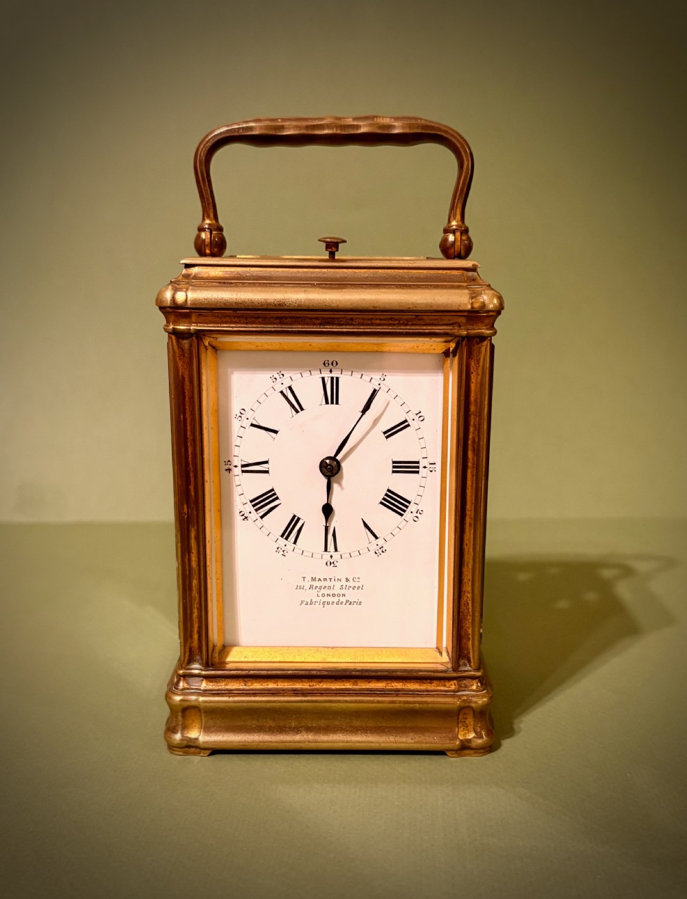 DROCOURT: FINE FRENCH REPEATING CARRIAGE CLOCK