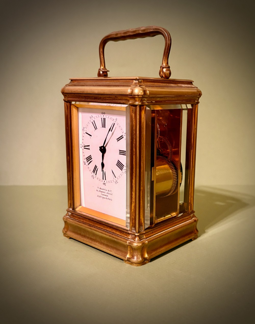 DROCOURT: FINE FRENCH REPEATING CARRIAGE CLOCK View II