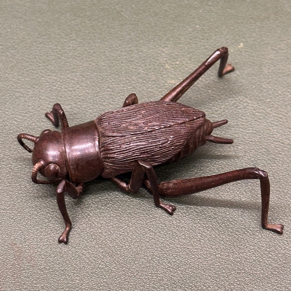 19th century (Meiji period) Japanese bronze articulated Cricket