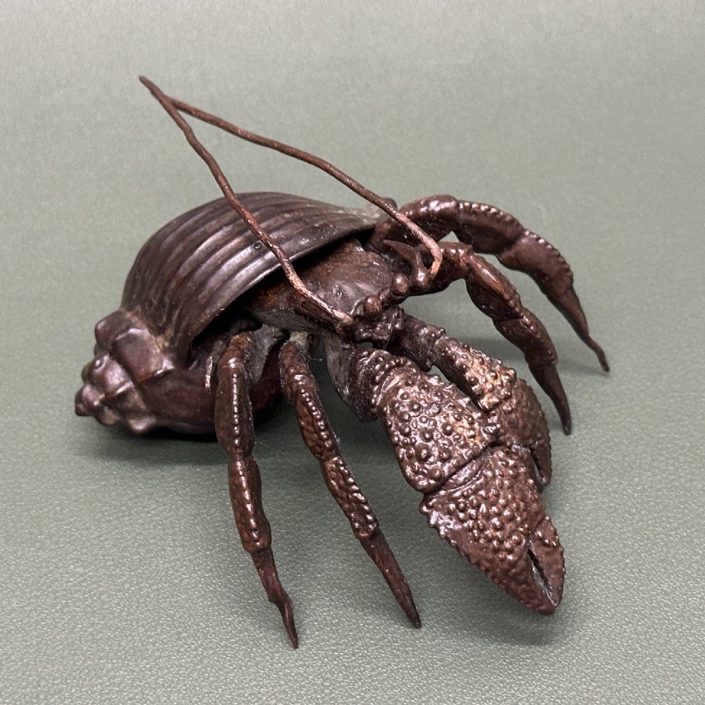 A Meiji period Japanese articulated Bronze Hermit Crab, c.1900