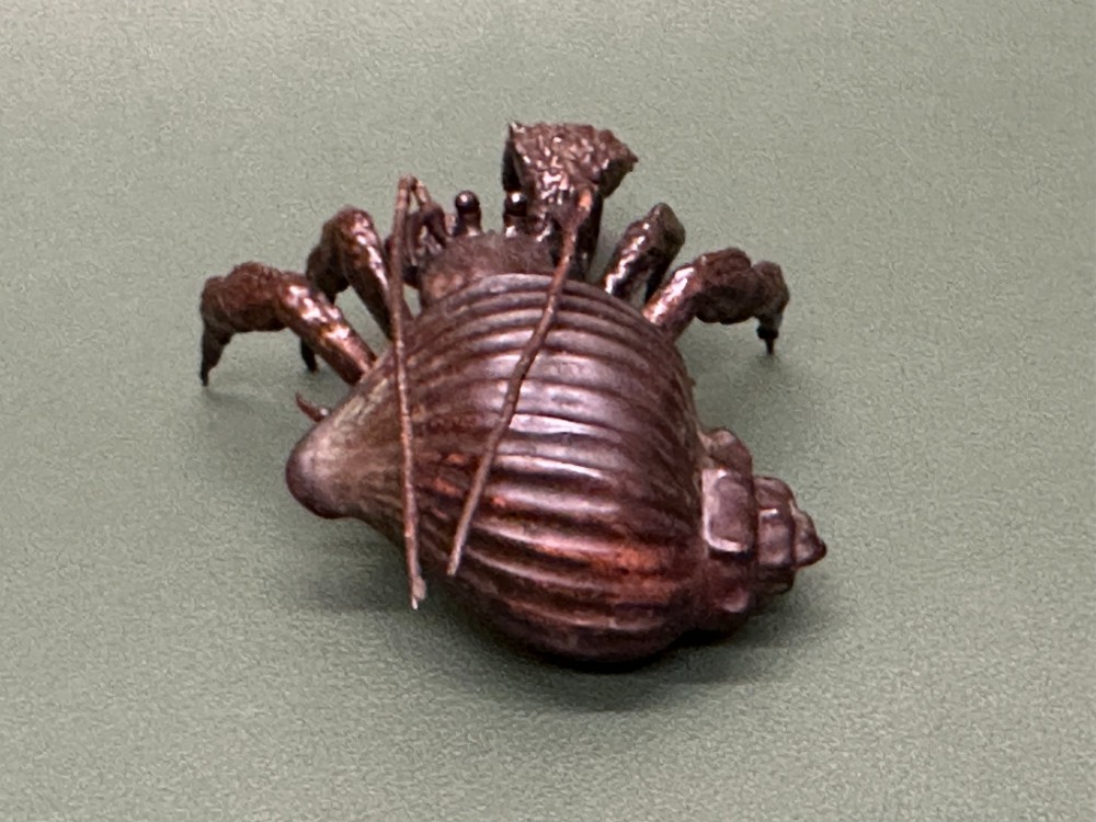 A Meiji period Japanese articulated Bronze Hermit Crab, c.1900 View VII