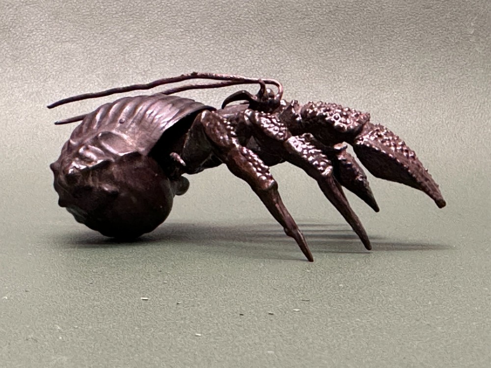 A Meiji period Japanese articulated Bronze Hermit Crab, c.1900 View X