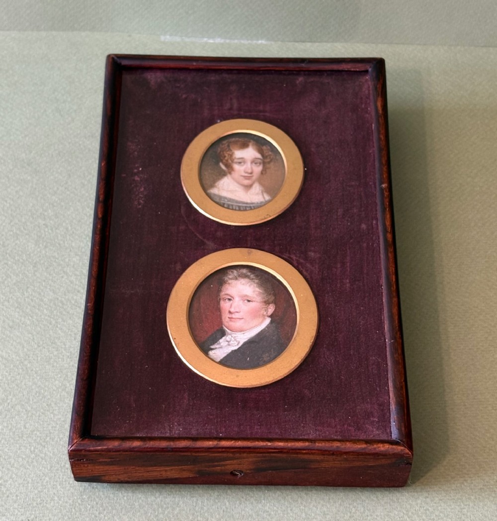 PAIR OF FRAMED MINIATURE PORTRAITS