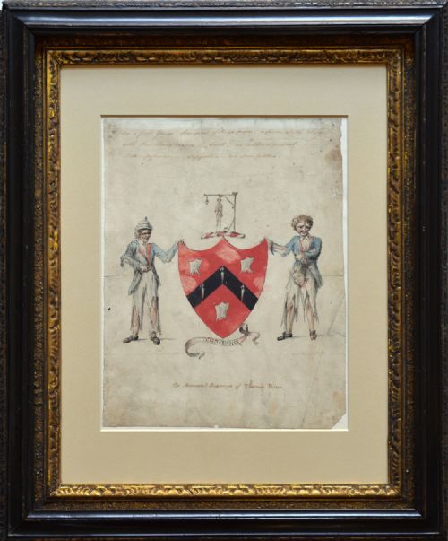 WATERCOLOUR DRAWING BRITISH SATIRE LATE 18TH EARLY 19TH CENTURY