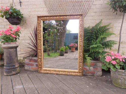 fig 1. Large Victorian Gilt Overmantle Wall Mirror