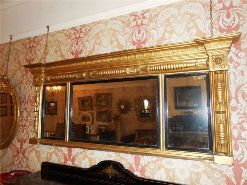 Regency Giltwood Overmantle Mirror