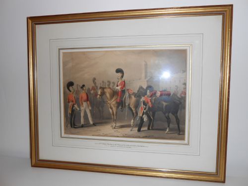 fig 1. 19th Century Aquatint, 3rd Dragoon Guards, British Army