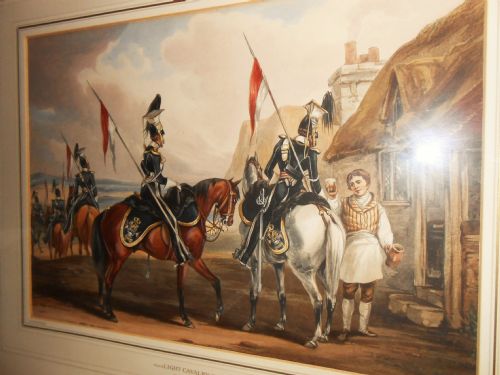 19th Century Aquatint, 17th Lancers, British Army