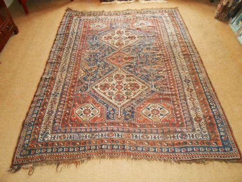 Antique Persian Qashqai Rug/carpet C.1900