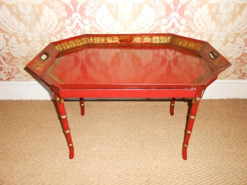 Chinese Style Hand Gilded Tray Table