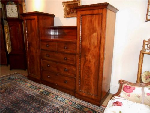 fig 1. Early Victorian Mahogany Compactum Wardrobe