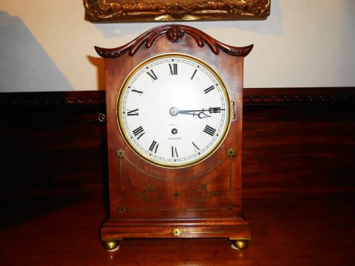 Mahogany Fusee Table / Bracket Clock by Dent, London