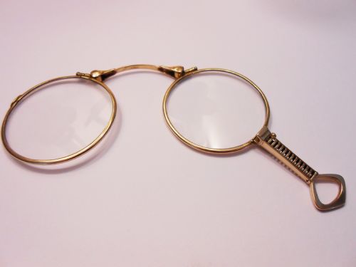 10 Carat Gold Victorian Lorgnettes with Spring Clasp