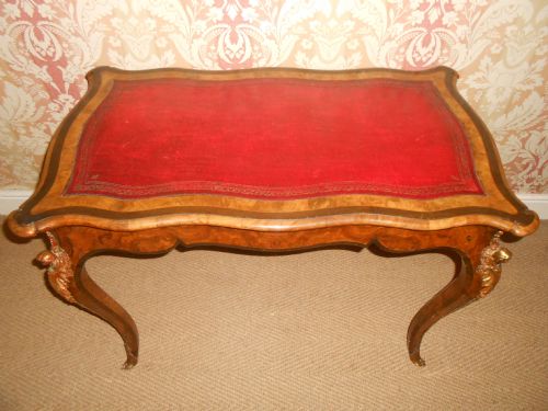 French Walnut Card Table in Louis XV Style, 19th Century
