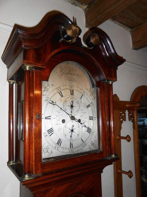 fig 1. Scottish Longcase Clock, 8 Day Dead Beat Escapement, G. Lawrence of Keith, c.1837