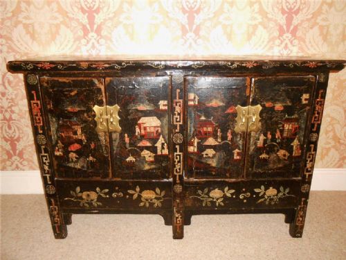 Chinese Shanxi Province Lacquer Sideboard/cabinet, C.1880