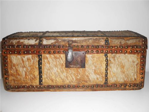 Georgian Studded Pony Hide Chest / Trunk