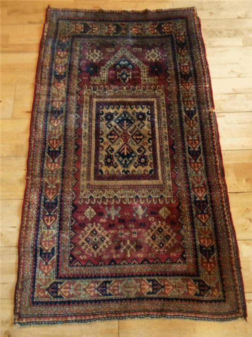 Antique Persian Prayer Rug Carpet