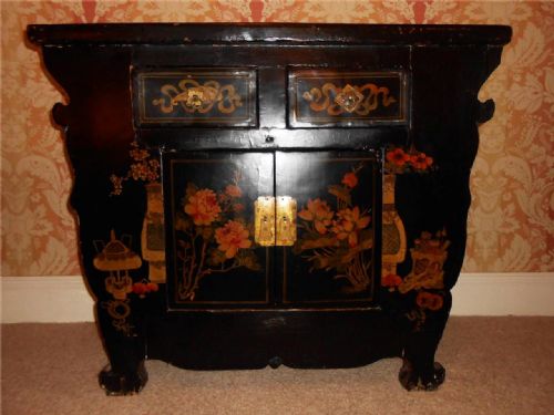 Early 19th Century Chinese Lacquered Altar Table / Cabinet