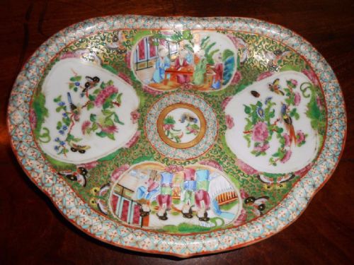 Chinese Famille Rose Canton Dish 19th Century