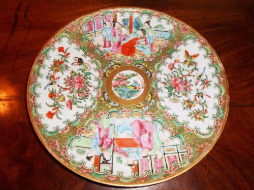 Chinese Famille Rose Canton Plate 19th Century