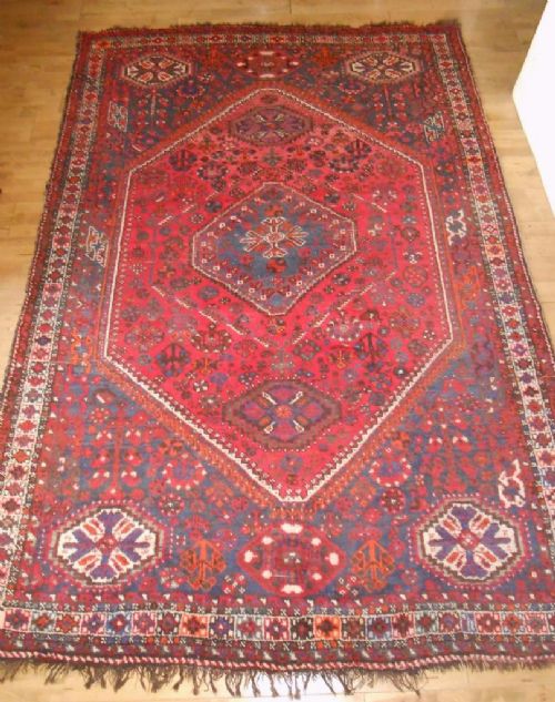 Antique Persian Qashqai Rug Carpet C.1900