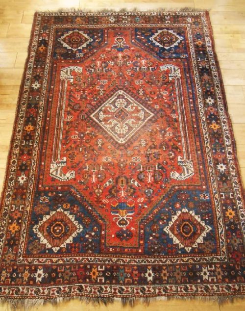 Antique Persian Qashqai Rug Carpet C.1900