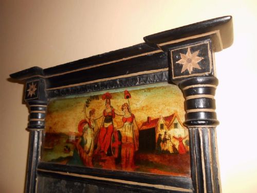 Regency Ebonised Pier Glass Mirror C.1815