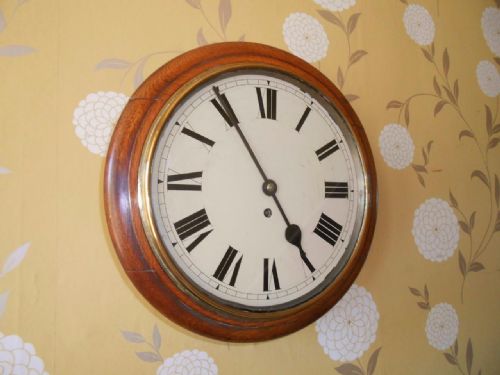 Oak Case Station Wall Clock