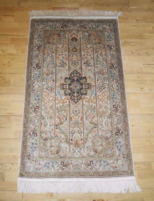 Stunning Antique Persian Silk Carpet / Rug
