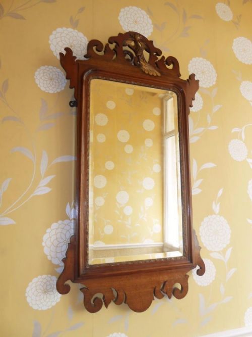 Late Regency Mahogany & Parcel Gilt Pier Glass Mirror