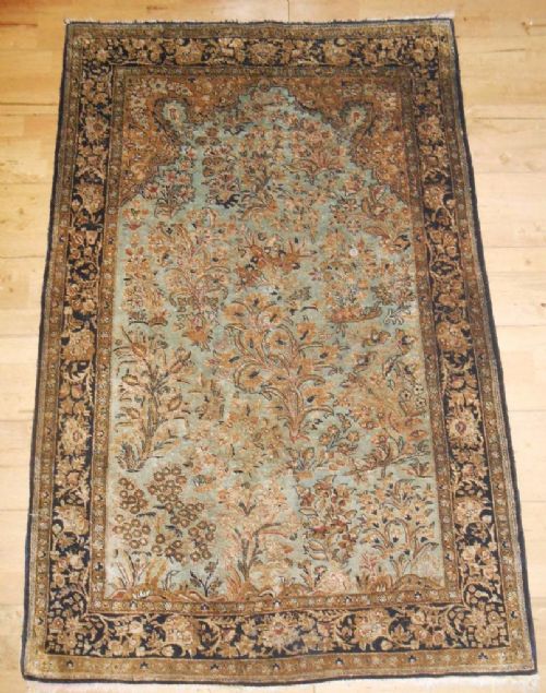 Fine Silk Antique Persian Prayer Rug Carpet