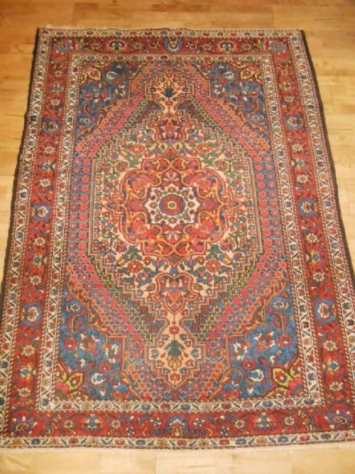 Antique Persian Bakhtiari Rug Carpet