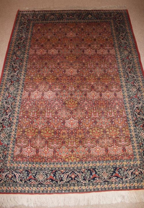 Beautiful Antique Ghom Style Rug Carpet