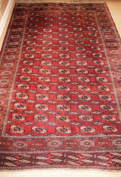 Beautiful Antique Tekke Turkmen Afghan Carpet Rug, Signed