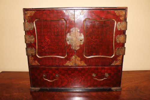 Japanese Meiji Period Lacquered Table Cabinet C.1890