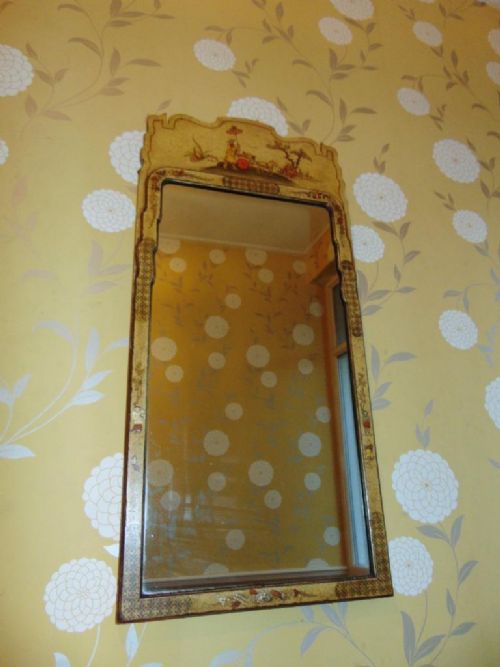 Good 19th Century Chinese Chinoiserie Arched Pier Glass Mirror