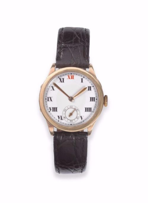 Gents 9ct Gold Peerless Vintage Wristwatch, Stauffer & Co, 1936

