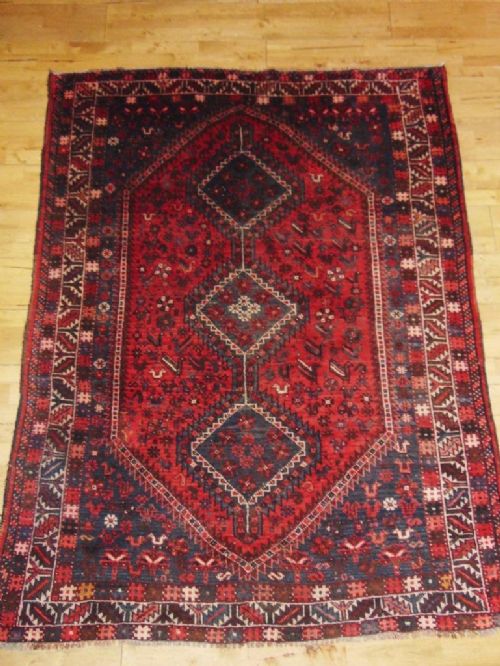 Hand Woven Persian Kamseh Carpet / Rug