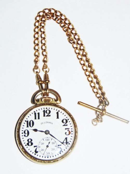 Illinois Bunn Special Pocket Watch, 60 Hour Movement, Vintage 1927