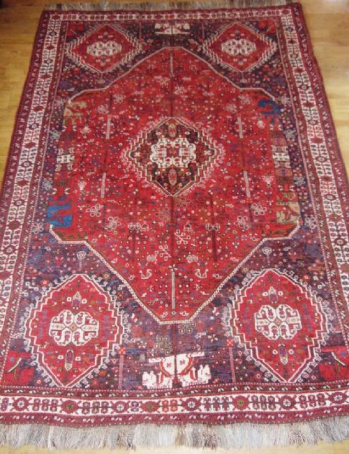 Antique Kashgai Persian Rug Carpet
