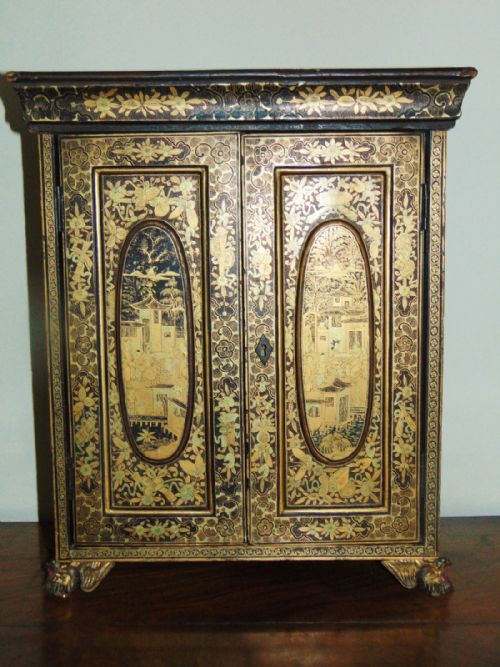 19th Century Chinese Lacquer Table Cabinet
