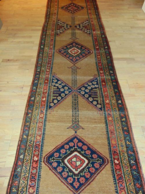 Long Antique Bidjar Large Runner Carpet / Rug Persian Kurdistan 5.5 Mtrs