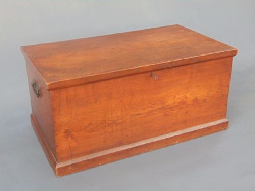 Antique Victorian Elm Blanket Chest / Box / Table