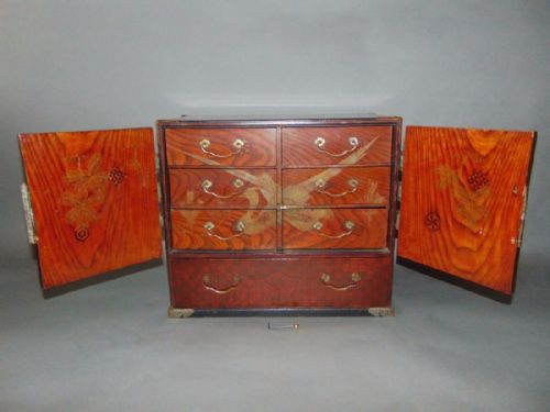 Japanese Meiji Period Lacquered Table Cabinet C.1890