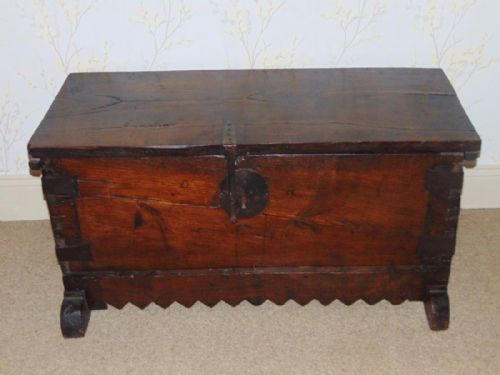 Antique Spanish Solid Wood Chest / Coffer / Centre Table