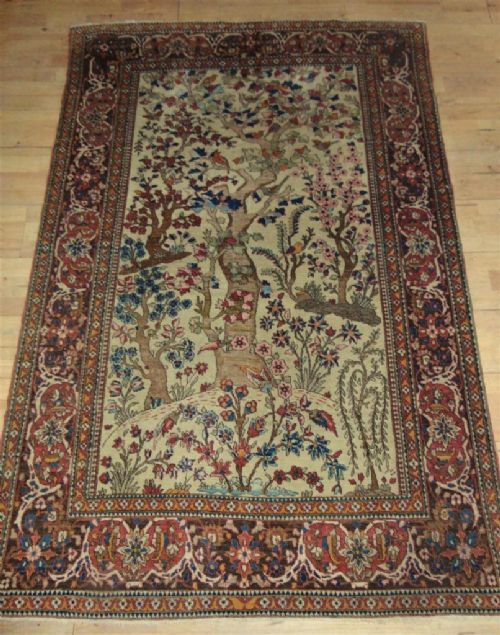 Antique Isfahan Rug / Carpet Tree of Life