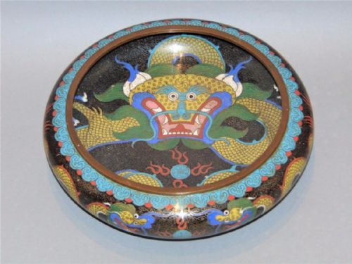 Chinese Cloisonne Dragon Bowl Early 20th Century