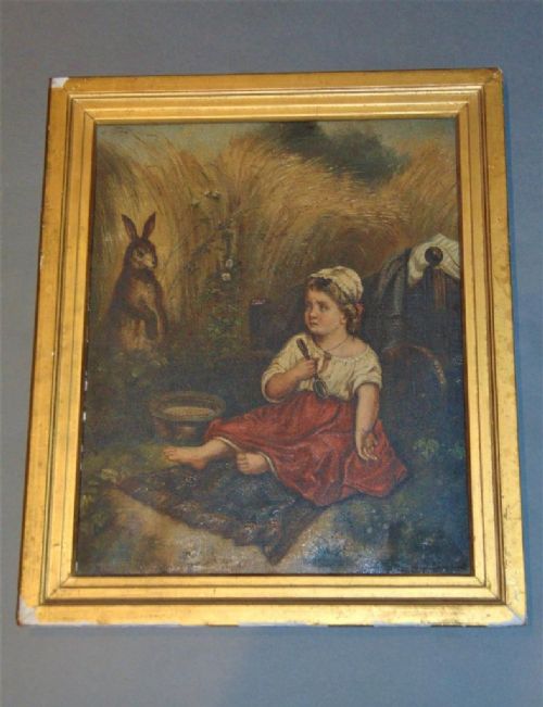 Alice and the March Hare 19th Century Oil Painting