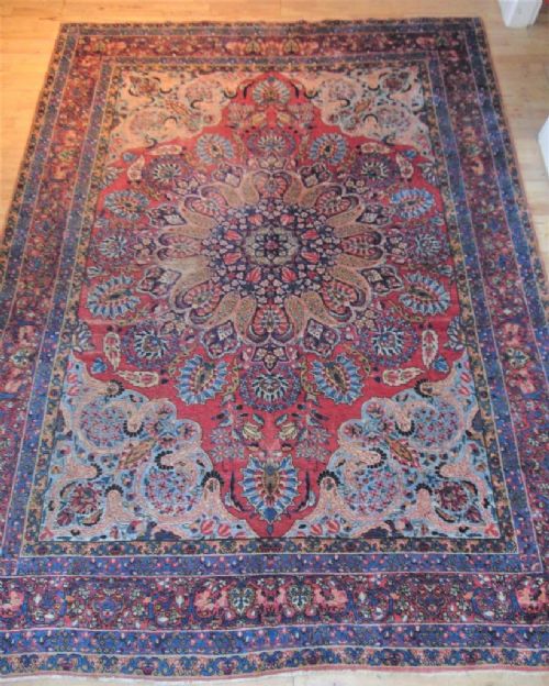 Stunning Antique Kirman Carpet / Rug / South East Persia